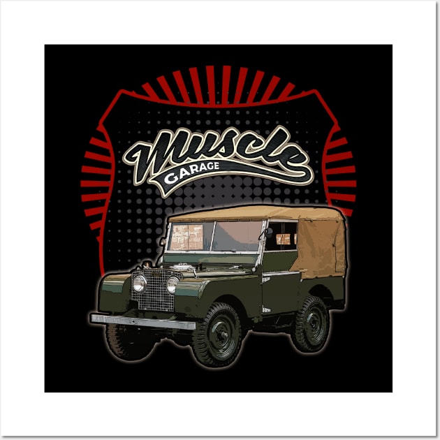 Land Rover Defender 1948 car muscle Wall Art by JocelynnBaxter